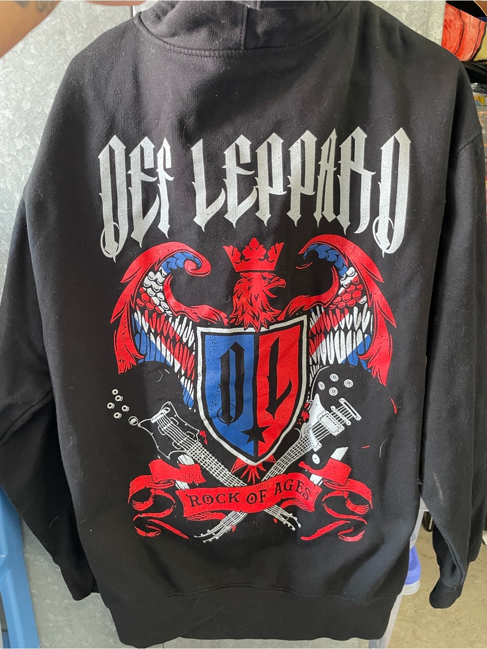 Def Leppard Rock Of Ages Hoodie Black Large Independent Trading Co Heavyweight